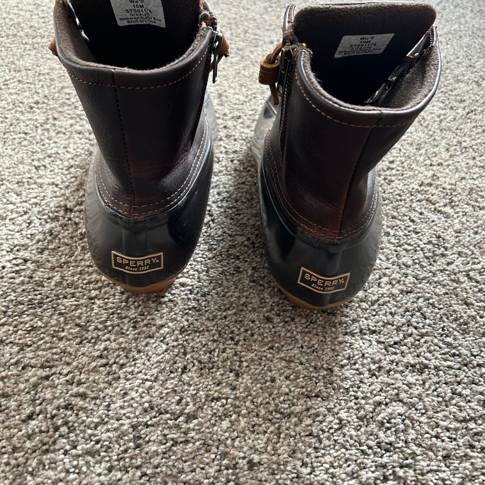 Sperry’s Woman’s Brown Duck Boots size 10 Leather - Picture 4 of 8